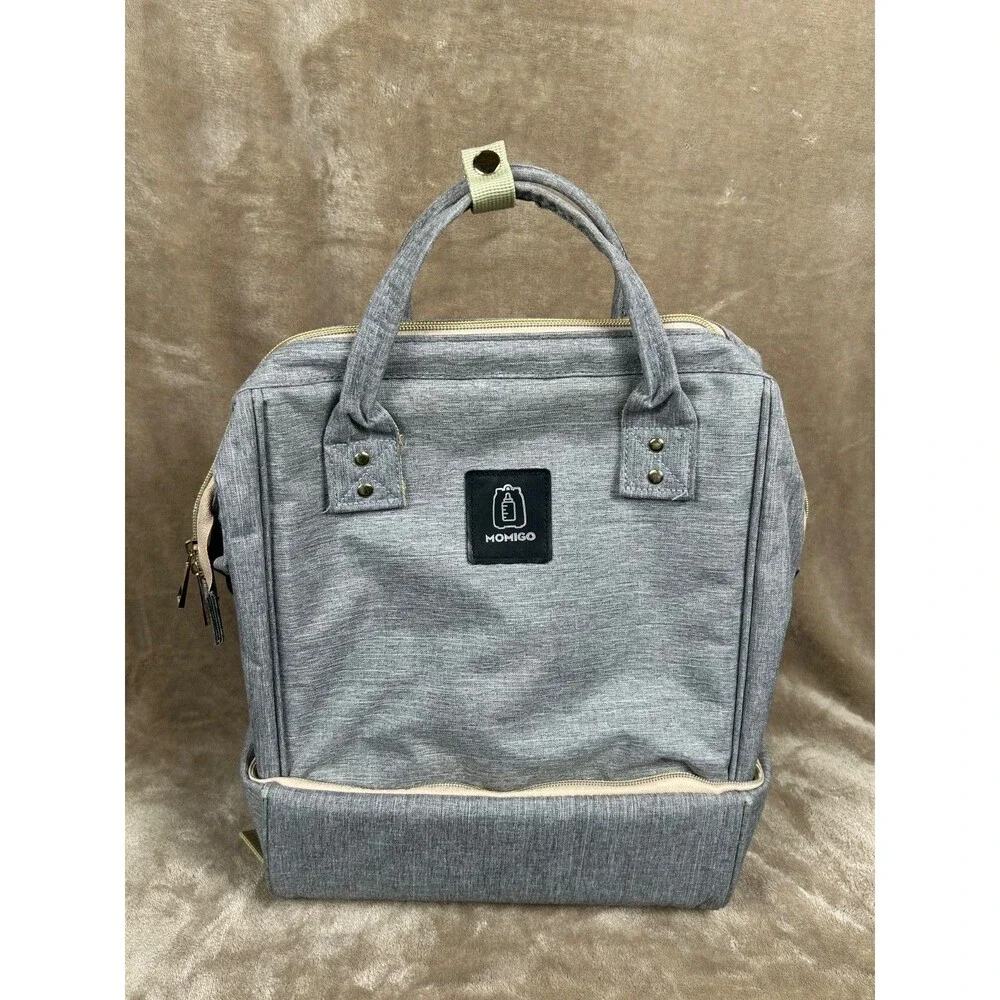 MOMIGO Breast Pump Backpack Cooler and Moistureproof Bag Large Grey